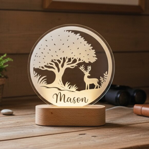 Deer Night Light – Personalized Gift for Kids & Nature Lovers - Picture 8 of 8